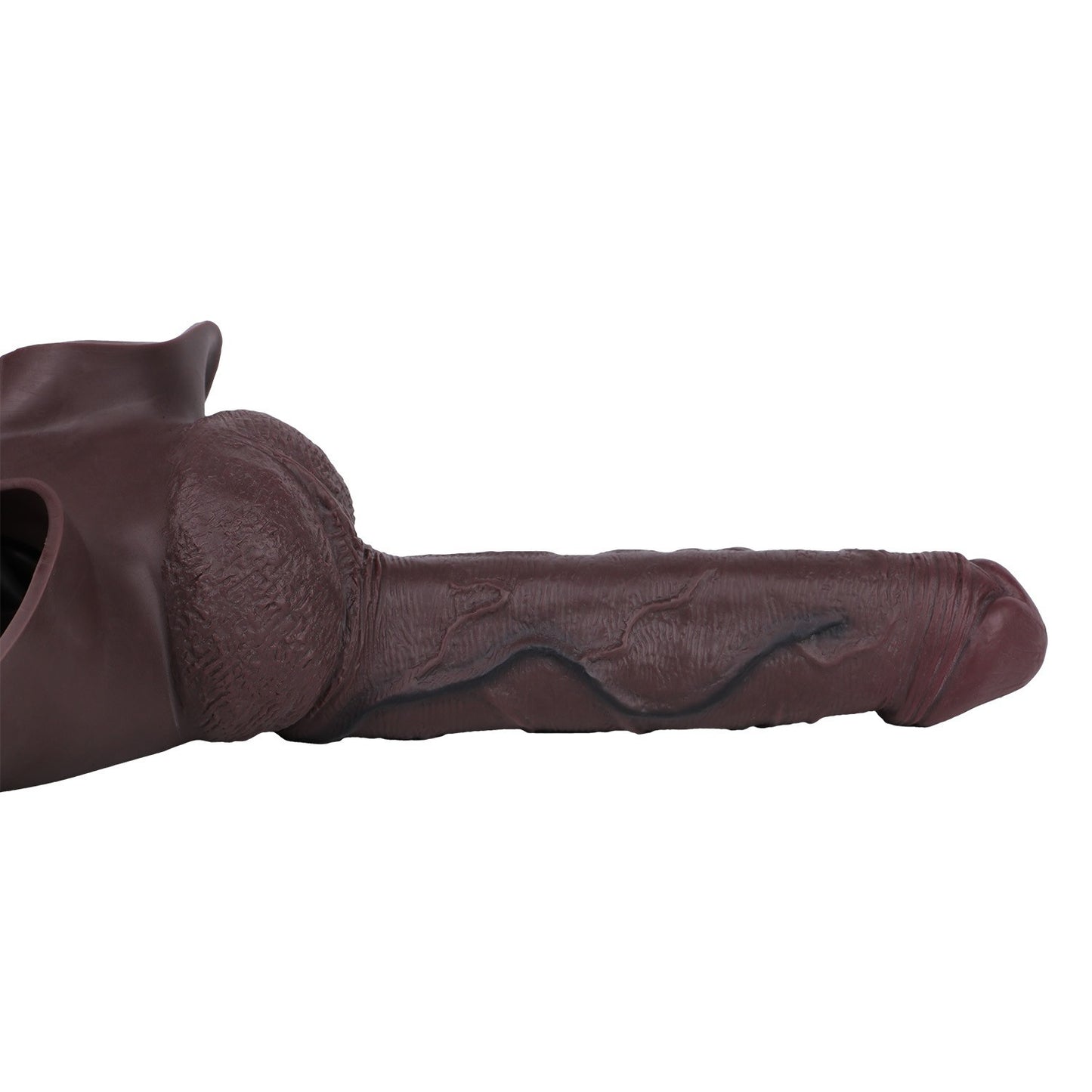 Silicone Hollow Penis Pants Brown 9.6" Wearable Sleeve Hyper Realistic