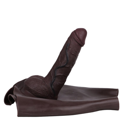 Silicone Hollow Penis Pants Brown 9.6" Wearable Sleeve Hyper Realistic