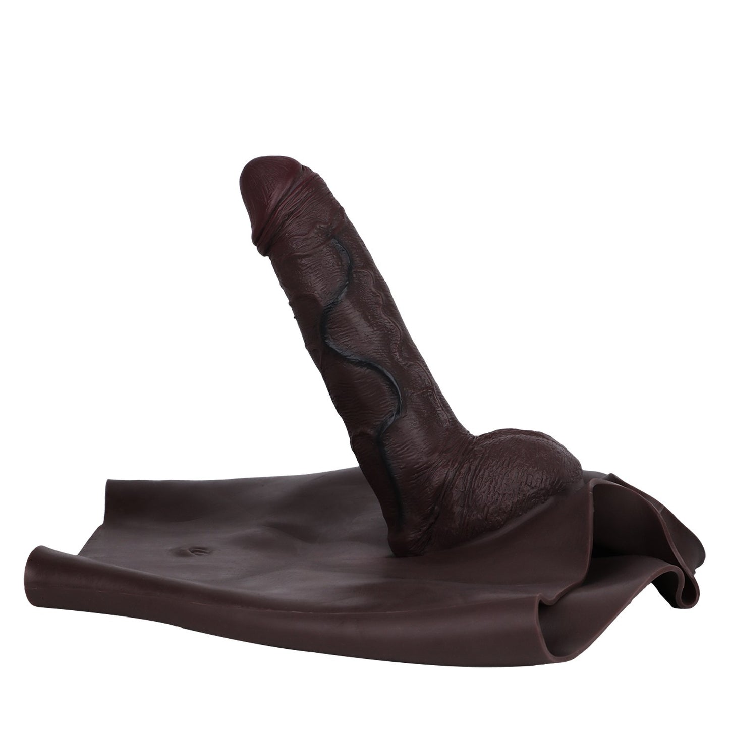 Silicone Hollow Penis Pants Brown 9.6" Wearable Sleeve Hyper Realistic