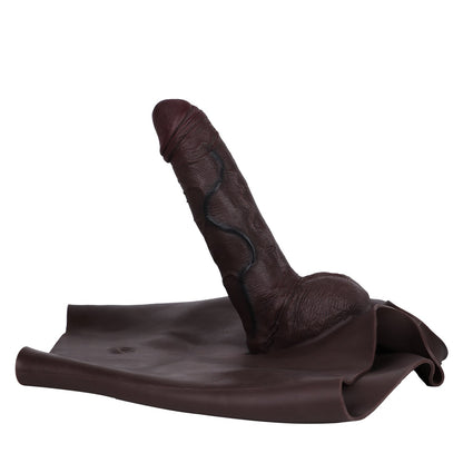 Silicone Hollow Penis Pants Brown 9.6" Wearable Sleeve Hyper Realistic