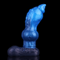 Dual Layer Fantasy Dildo Curved Textured Thick Shaft Strap On Compatible 8.46in