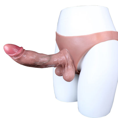 Silicone  Hollow Strap On Dildo Thick Shaft 8.27in