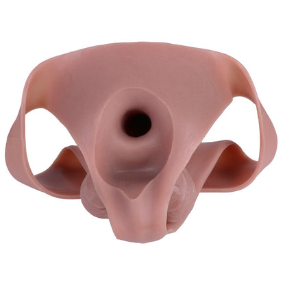 Silicone  Hollow Strap On Dildo Thick Shaft 8.27in