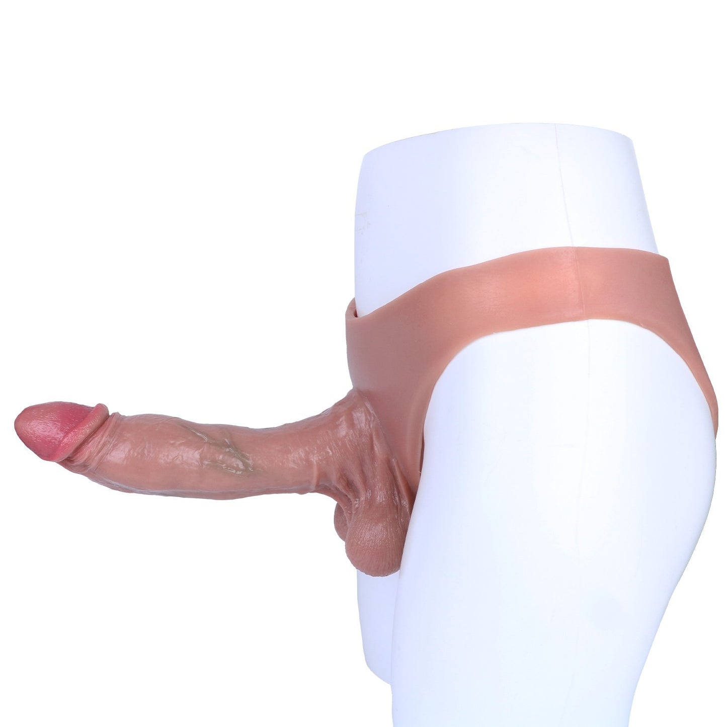 Silicone  Hollow Strap On Dildo Thick Shaft 8.27in
