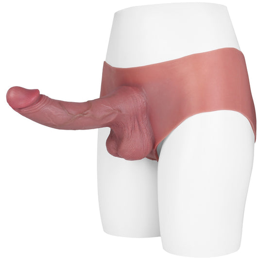 Realistic Wearable Penis Sleeve Pants – Strap-On, Hollow, 9.8 Inch
