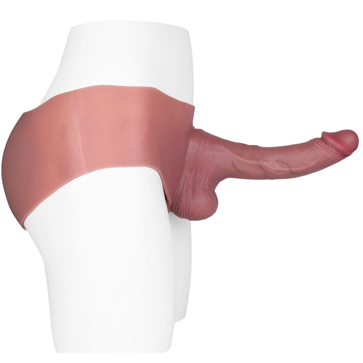 Realistic Wearable Penis Sleeve Pants – Strap-On, Hollow, 9.8 Inch