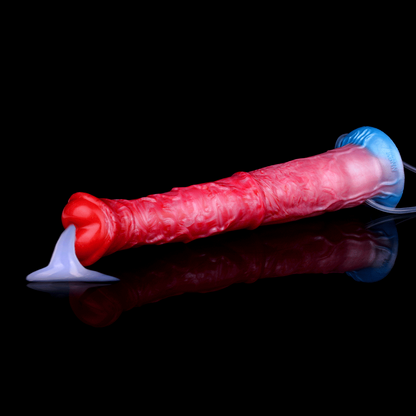Inflatable Fantasy Squirting Dildo – 12 Inch, Pump Action, Suction Base