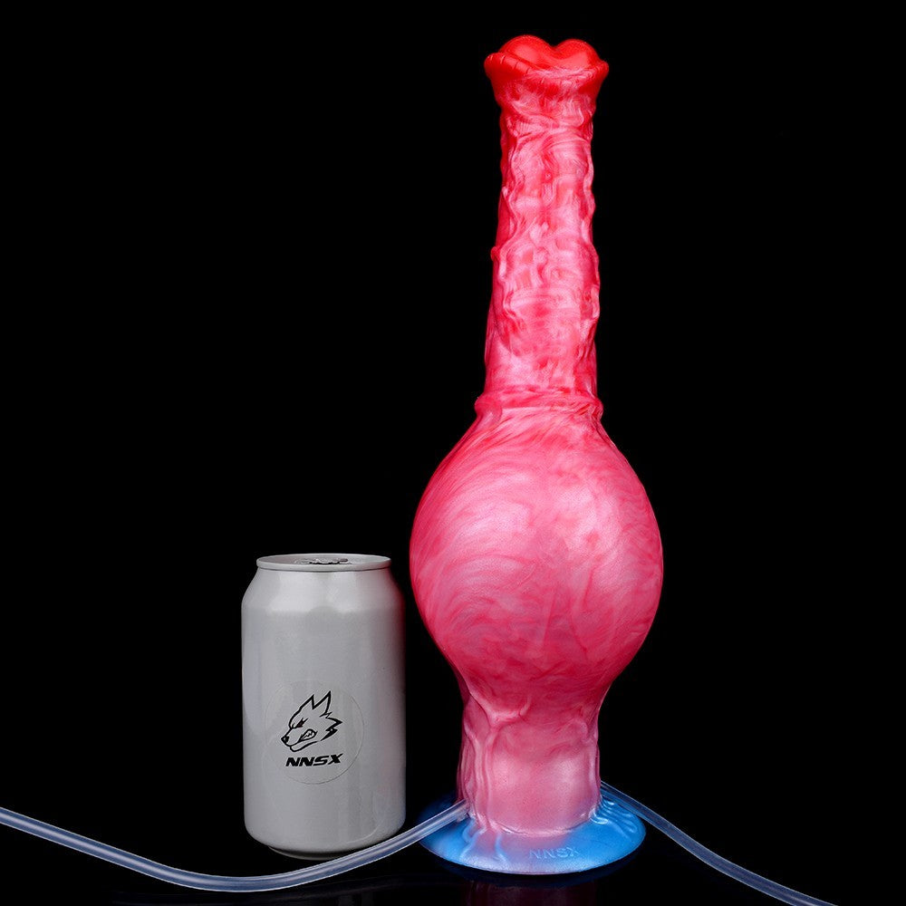 Inflatable Fantasy Squirting Dildo – 12 Inch, Pump Action, Suction Base