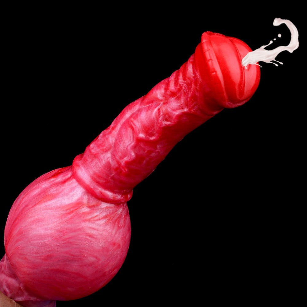Inflatable Fantasy Squirting Dildo – 12 Inch, Pump Action, Suction Base