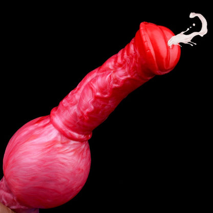 Inflatable Fantasy Squirting Dildo – 12 Inch, Pump Action, Suction Base