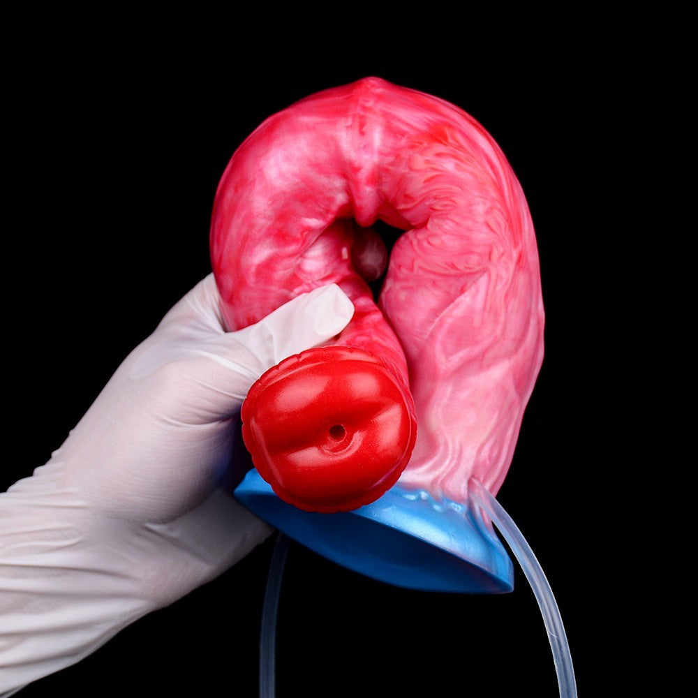 Inflatable Fantasy Squirting Dildo – 12 Inch, Pump Action, Suction Base