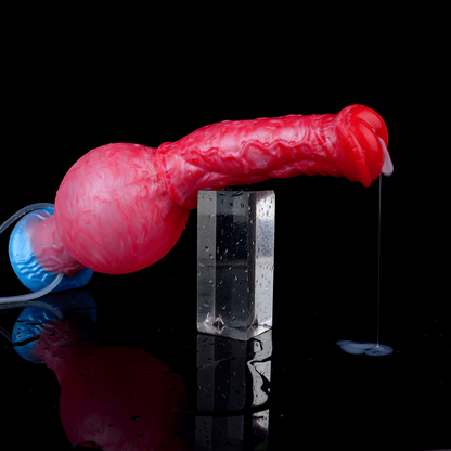 Inflatable Fantasy Squirting Dildo – 12 Inch, Pump Action, Suction Base