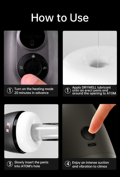 Automated Male Masturbation Cup - Heat - Vibe - Suck