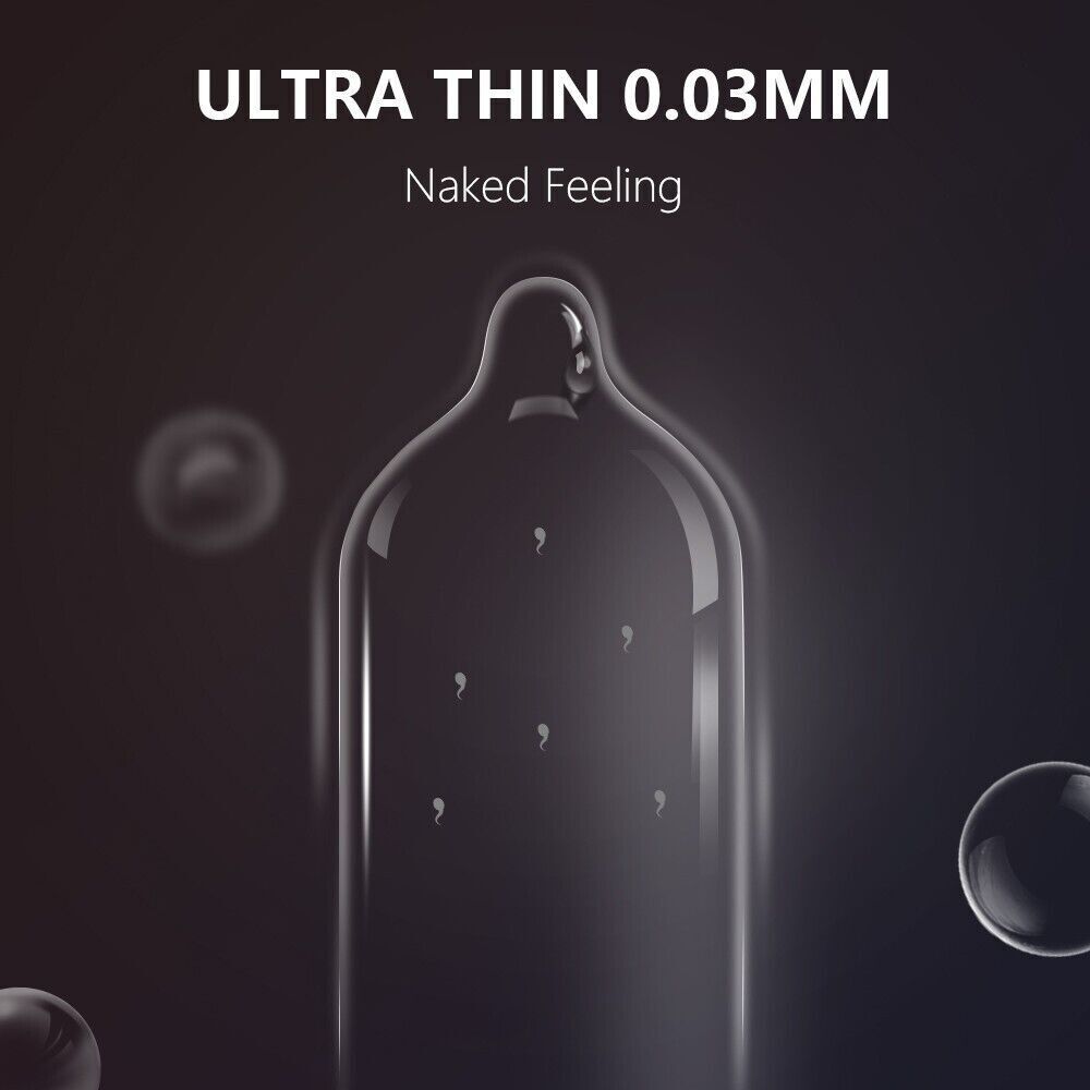 Ultra Thin Condoms 12 Pack Naked Feel Hyaluronic Acid Non Greasy
