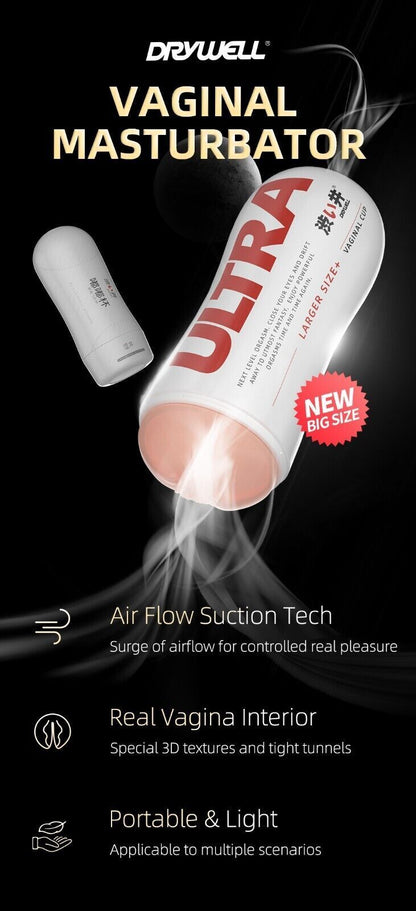 Men's Masturbator  Sex Toy- Soft Realistic Vagina Superior Size, Tight Real Feel
