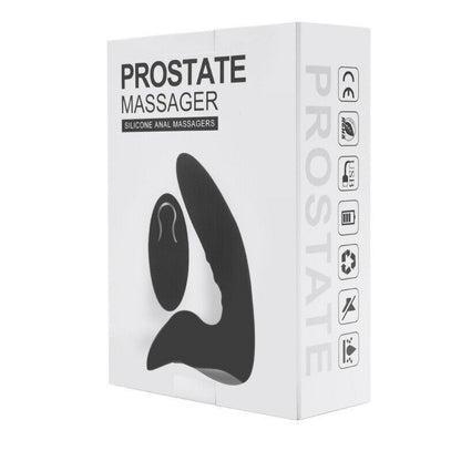 Remote Vibrating Anal Prostate Massager - 12 Intense Modes - Black - 136 x 32mm