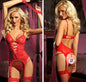 Full Body Lingerie Set - Lace-Adorned In Red or Black