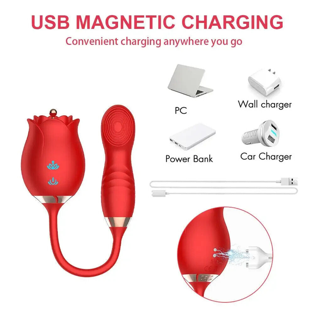 Clit Sucker with G-Spot Vibrator - Magnetic Charge