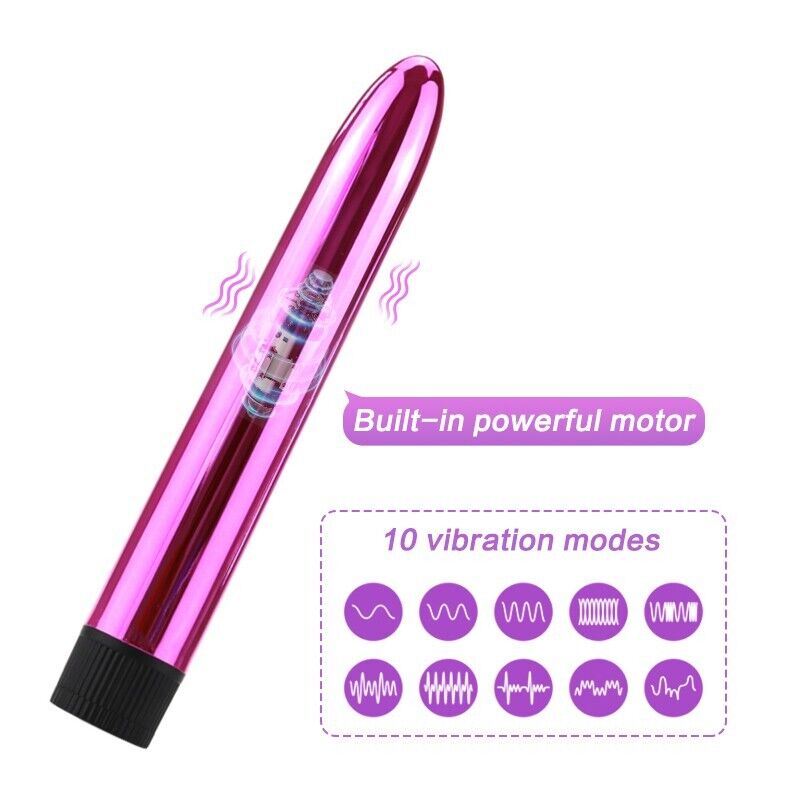 Compact Vibrator - 17cm x 2.5cm - 10 Modes