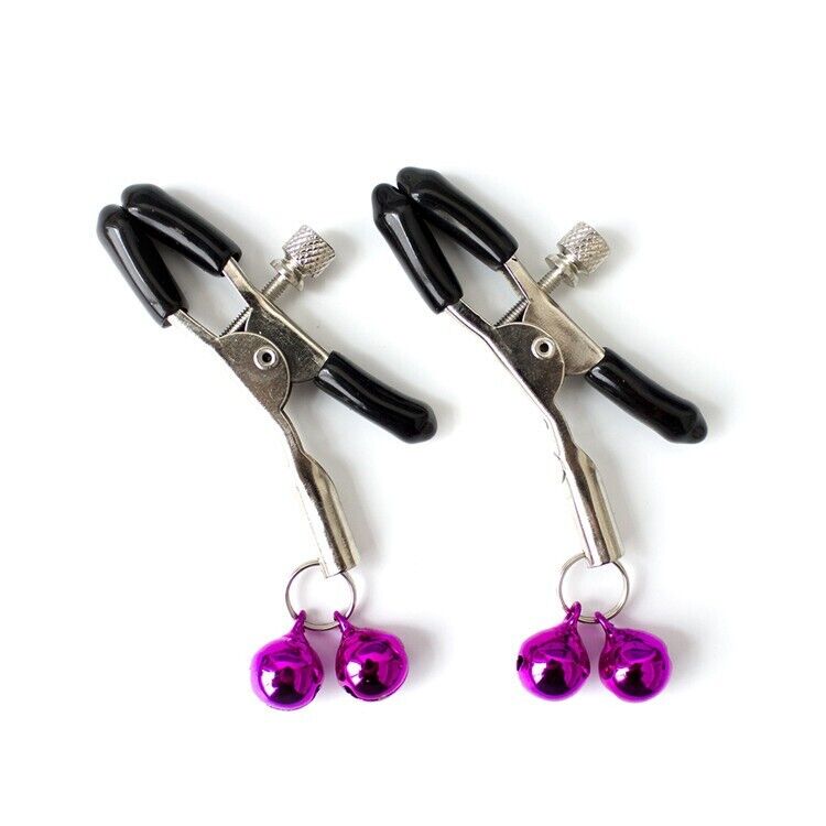 Adjustable Nipple Clamps with Purple Bells