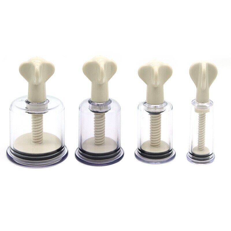 Nipple / Body Vacuum Cups Set - 4 Sizes