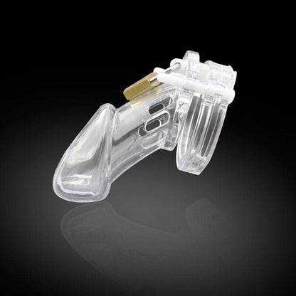 Clear Male Chastity Cage with Lock