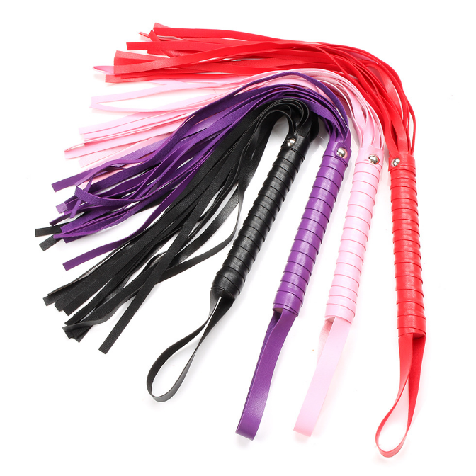 Strong Bondage Whips (Red, Black, Pink, or Purple)