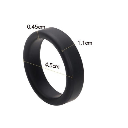 Premium Black Banded Penis Ring for Extended Pleasure