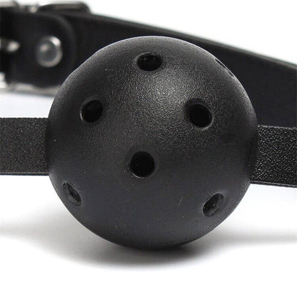 Ball Gag Bondage Collar with Nipple Clamps