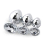 Crystal Anal Plug Set in Graduating Sizes (Pink)