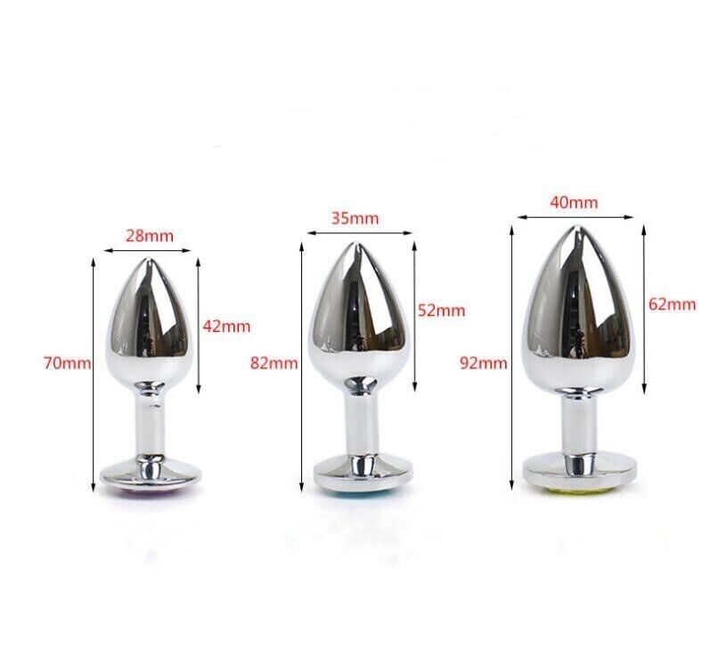 Crystal Anal Plug Set in Graduating Sizes (Pink)