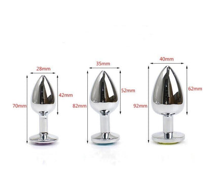 Crystal Anal Plug Set in Graduating Sizes (Pink)