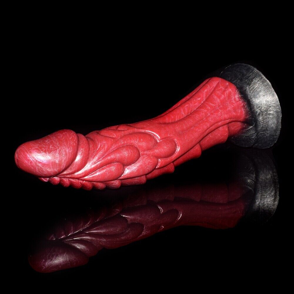 Mystical Fusion - Red and Black Fantasy Dildo - 8.5Inch Length & 2Inch Girth