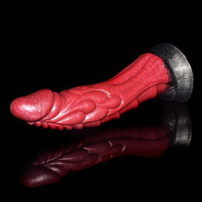 Mystical Fusion - Red and Black Fantasy Dildo - 8.5Inch Length & 2Inch Girth