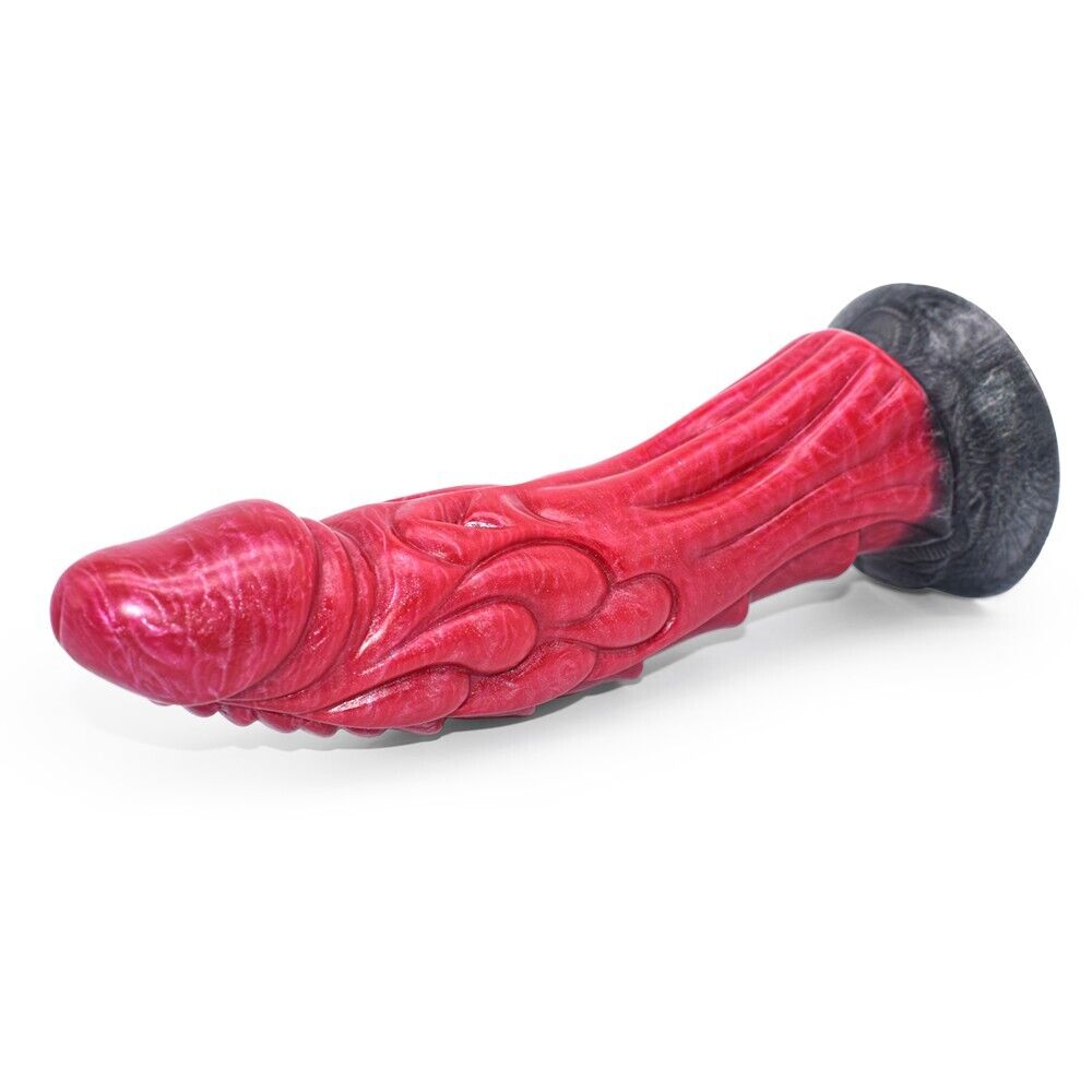 Mystical Fusion - Red and Black Fantasy Dildo - 8.5Inch Length & 2Inch Girth