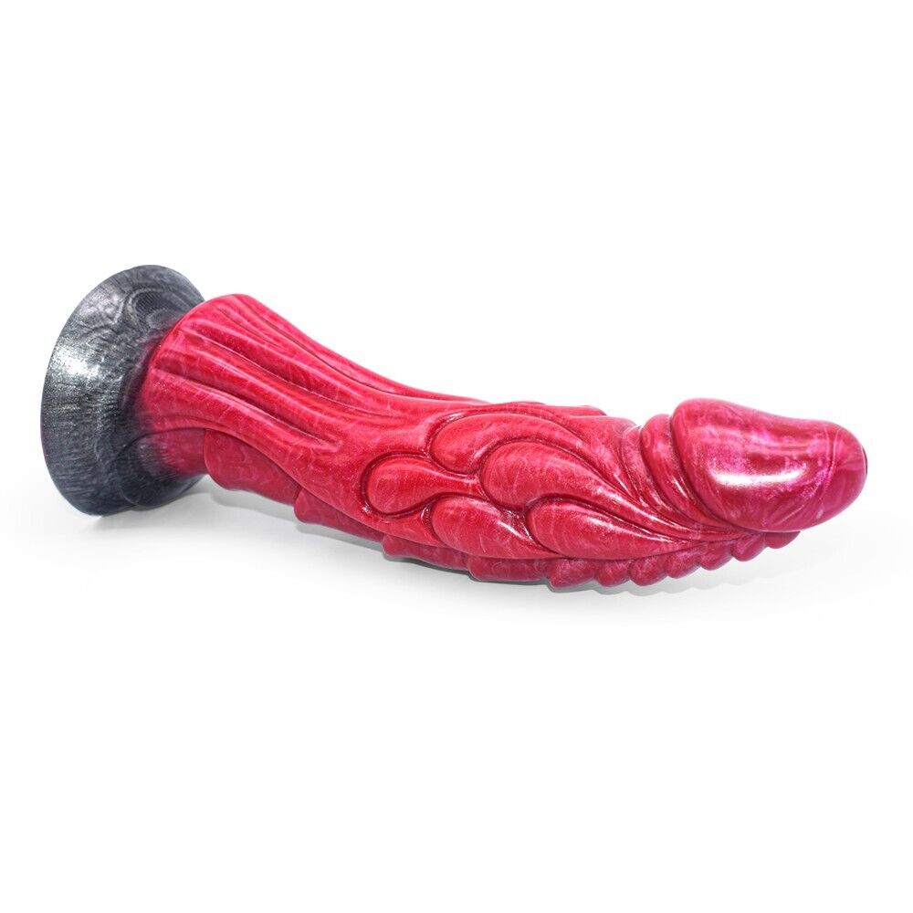 Mystical Fusion - Red and Black Fantasy Dildo - 8.5Inch Length & 2Inch Girth