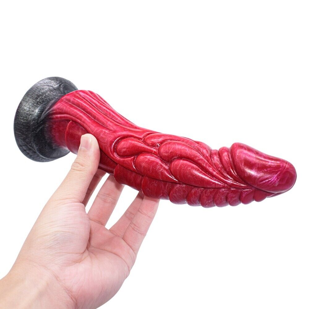 Mystical Fusion - Red and Black Fantasy Dildo - 8.5Inch Length & 2Inch Girth