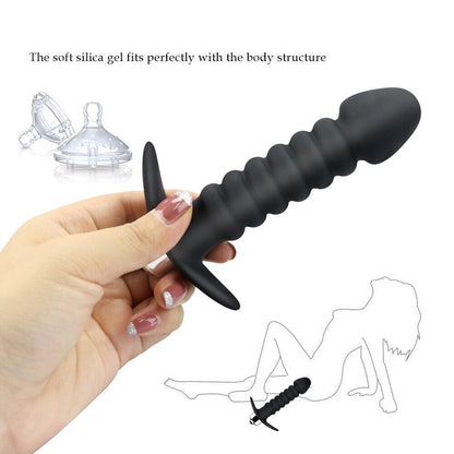 Velvet Ripples - Ribbed Vibrating Anal Plug for Supreme Pleasure | Anal Sex Toy