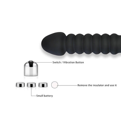 Velvet Ripples - Ribbed Vibrating Anal Plug for Supreme Pleasure | Anal Sex Toy