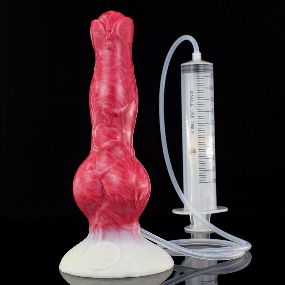 Fantasy Squirting Dildo with Injector & Hand Pump - Hellfire Roar