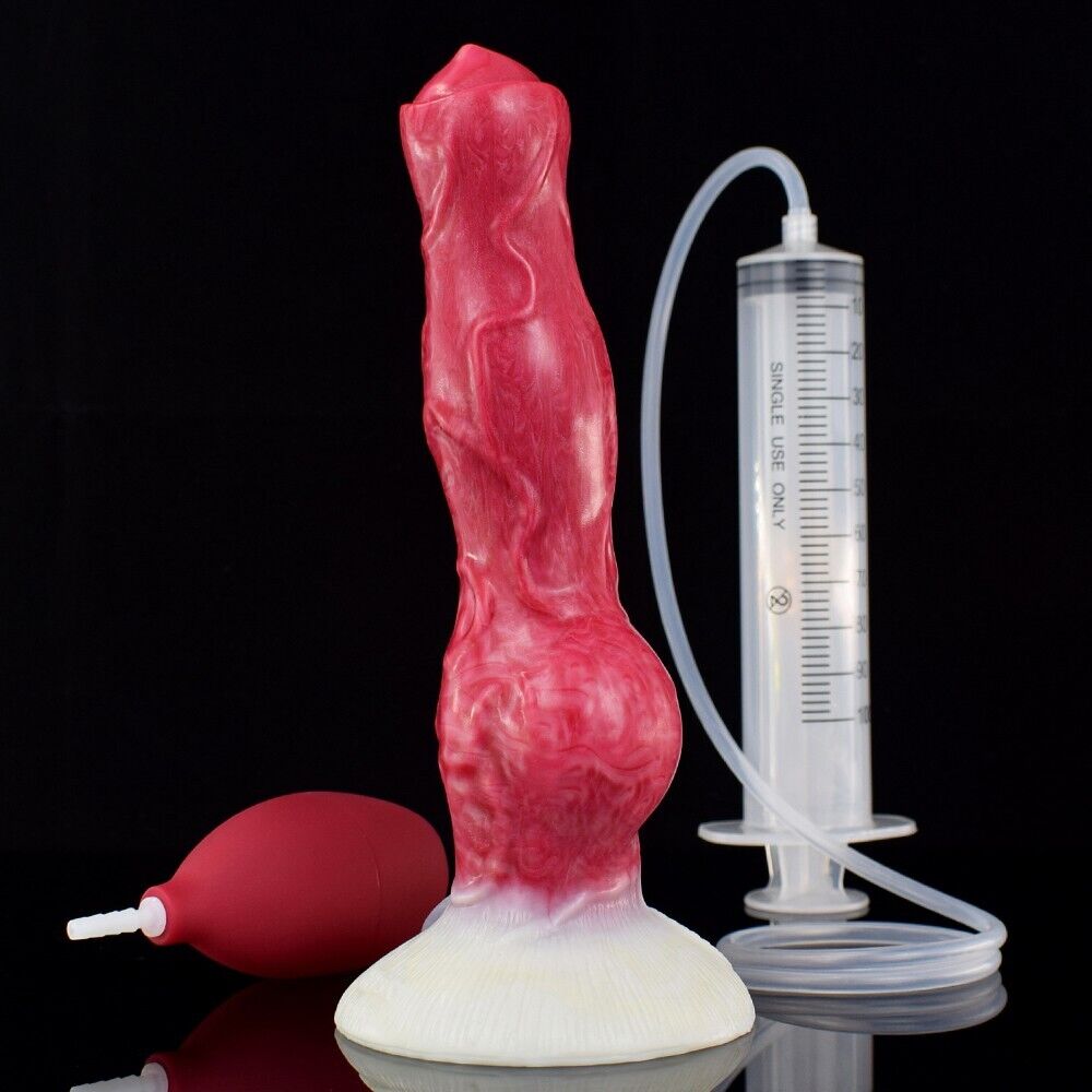 Fantasy Squirting Dildo with Injector & Hand Pump - Hellfire Roar